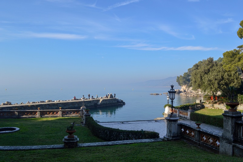 Water view from Miramare castle in Trieste