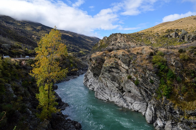 View of Kawarau Gorge in New Zealand