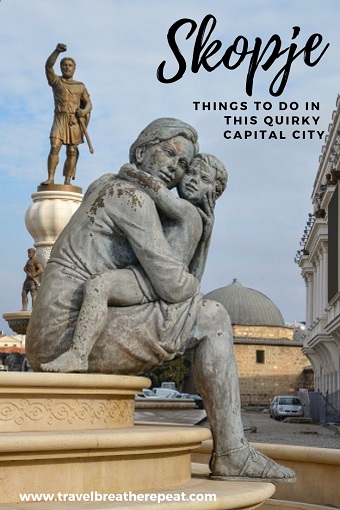 Things to do in Skopje, North Macedonia including statues, architecture, and restaurants; #skopje #macedonia #northmacedonia #europe #balkans #travel #travelinspiration