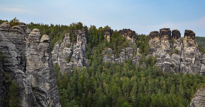 Rocks seen on our Bastei Bridge hike in Saxon Switzerland Germany