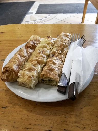 Belgrade food: burek on a plate at Buregdžinica Sarajevo