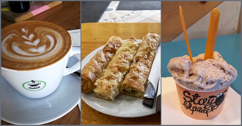 Belgrade food: coffee, burek, and ice cream