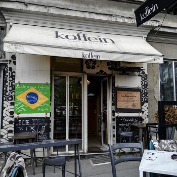 Outside Koffein in Belgrade