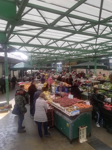 Food at Zeleni Venac market in Belgrade