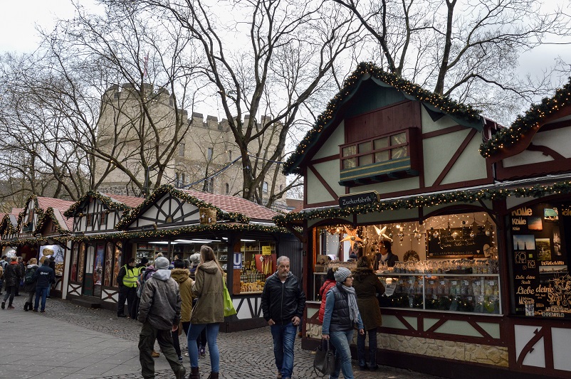 Stalls at the Angel's Market, a Cologne Christmas Market