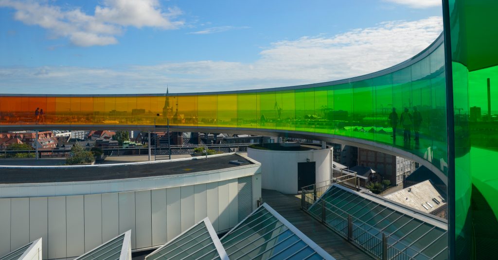 ARoS Museum rainbow bridge, one of the best things to do in Aarhus