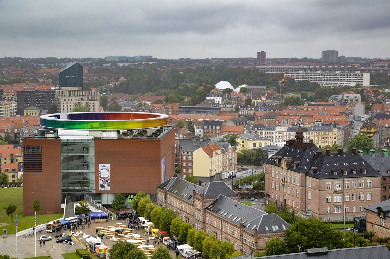 View of Aarhus from atop Aarhus City Hall