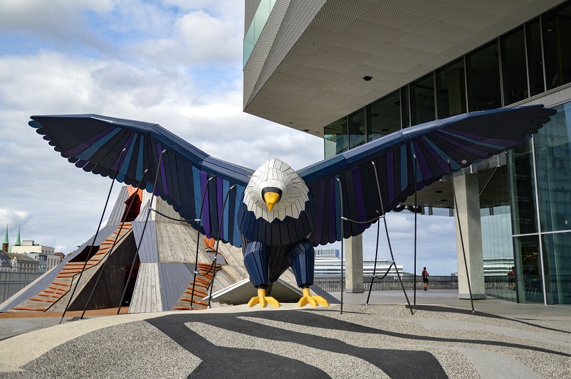Eagle at Dokk1, one of the free things to do in Aarhus