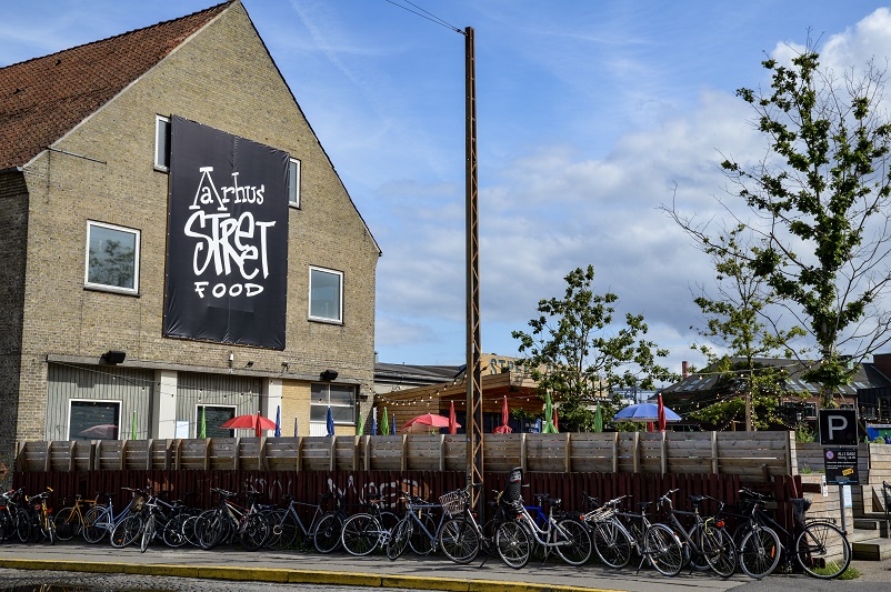 Bikes outside Aarhus Street Food market