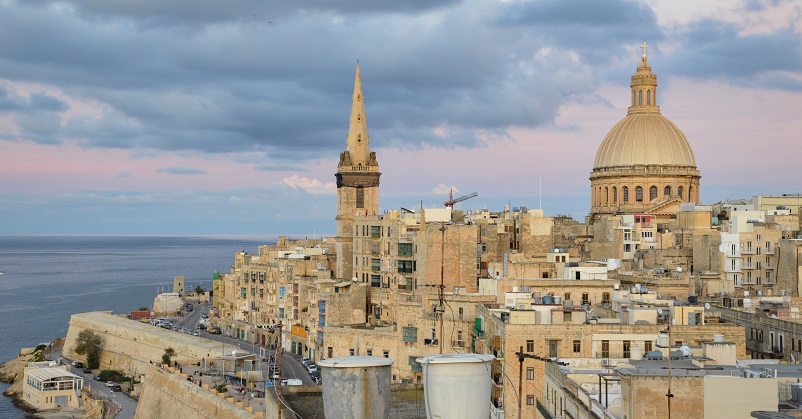 Valletta, Malta at sunset
