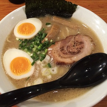 Bowl of miso ramen from Fuji Ramen, one of our recommendations for cheap eats in Tokyo