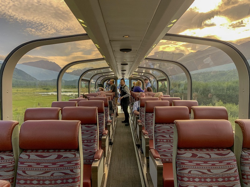 Glass-domed train from Seward to Anchorage