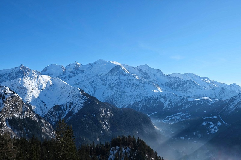 Snow capped mountains - the French Alps