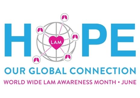 WWLAM logo: HOPE - our global connection, worldwide LAM awareness month - June